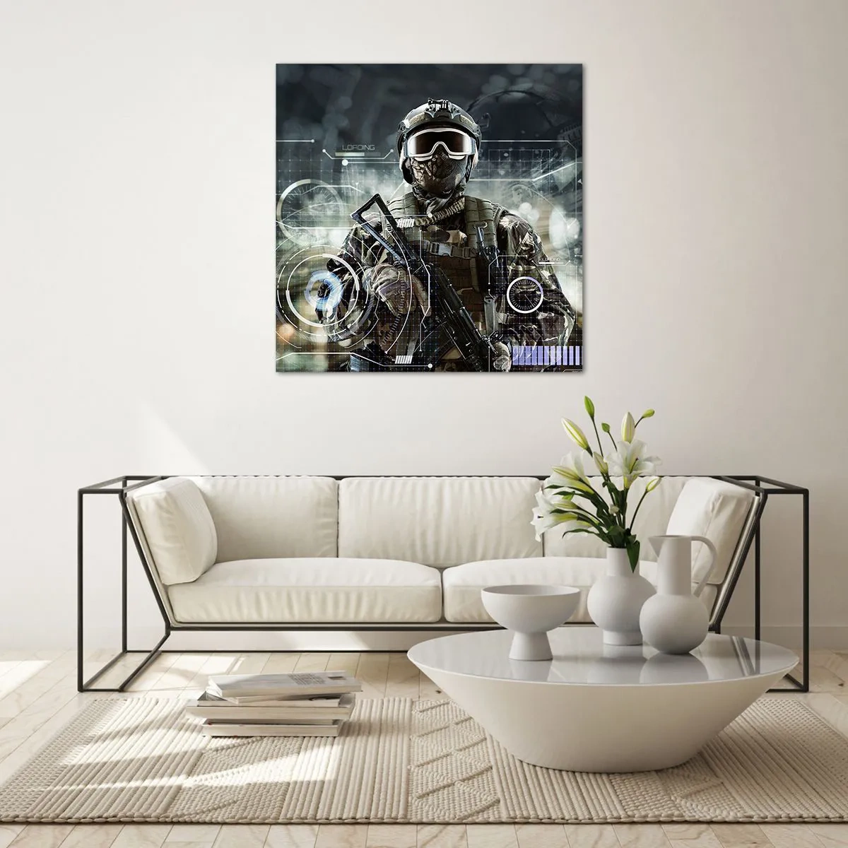 Glasbild - Bild auf glas - Macht zu Macht - 50x50 cm