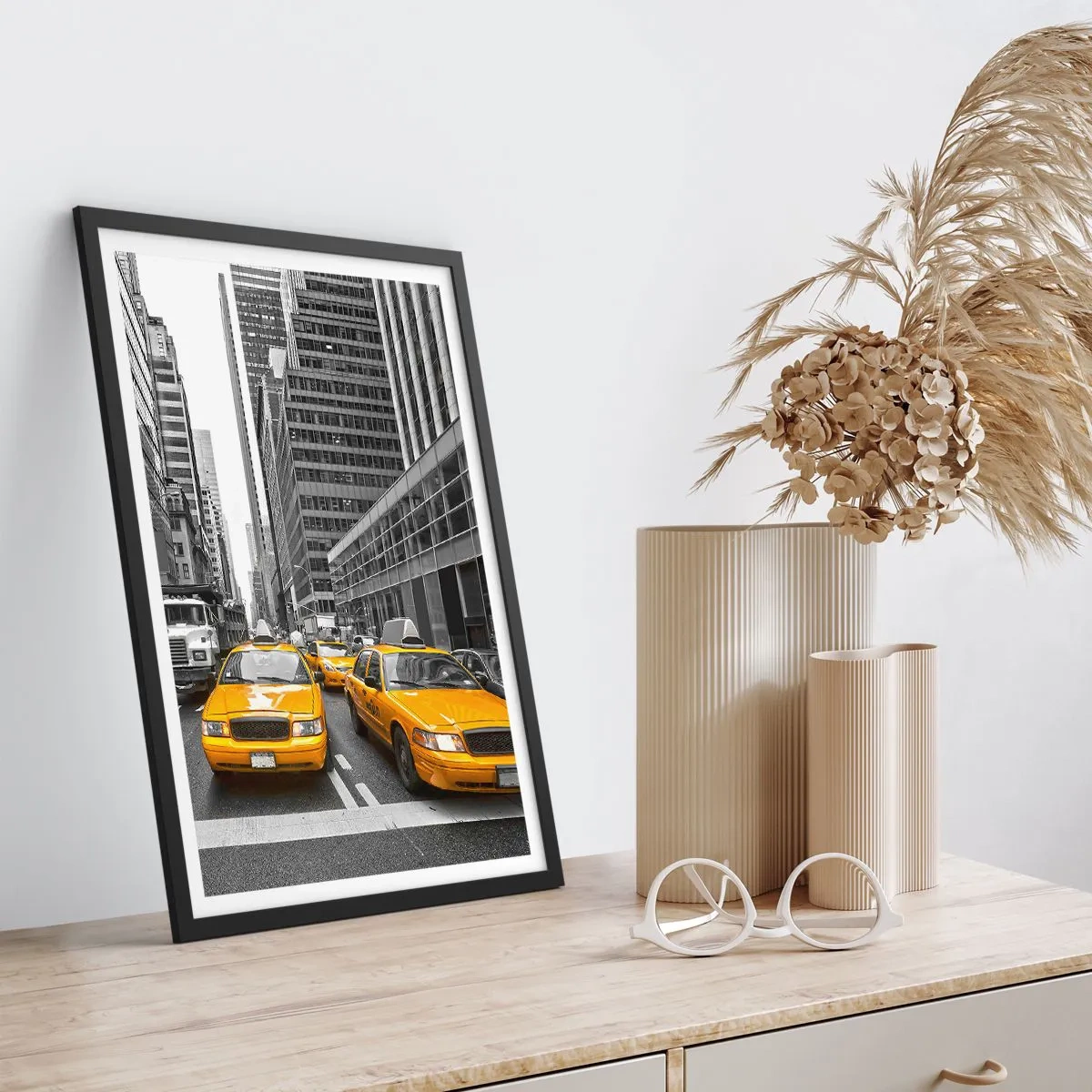 Poster in einem schwarzem Rahmen - Wir färben die Stadt - 30x40 cm