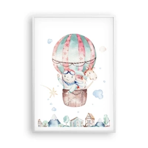 Poster in einem weißen Rahmen - Wir kommen bald zurück! - 70x100 cm