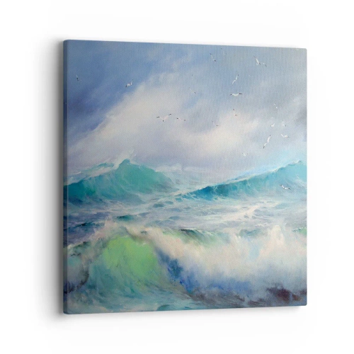 Bild auf Leinwand - Leinwandbild - Der wind heulte mit Triumph - 40x40 cm