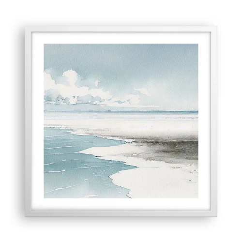 Poster in einem weißen Rahmen - Sanfte Flut - 50x50 cm