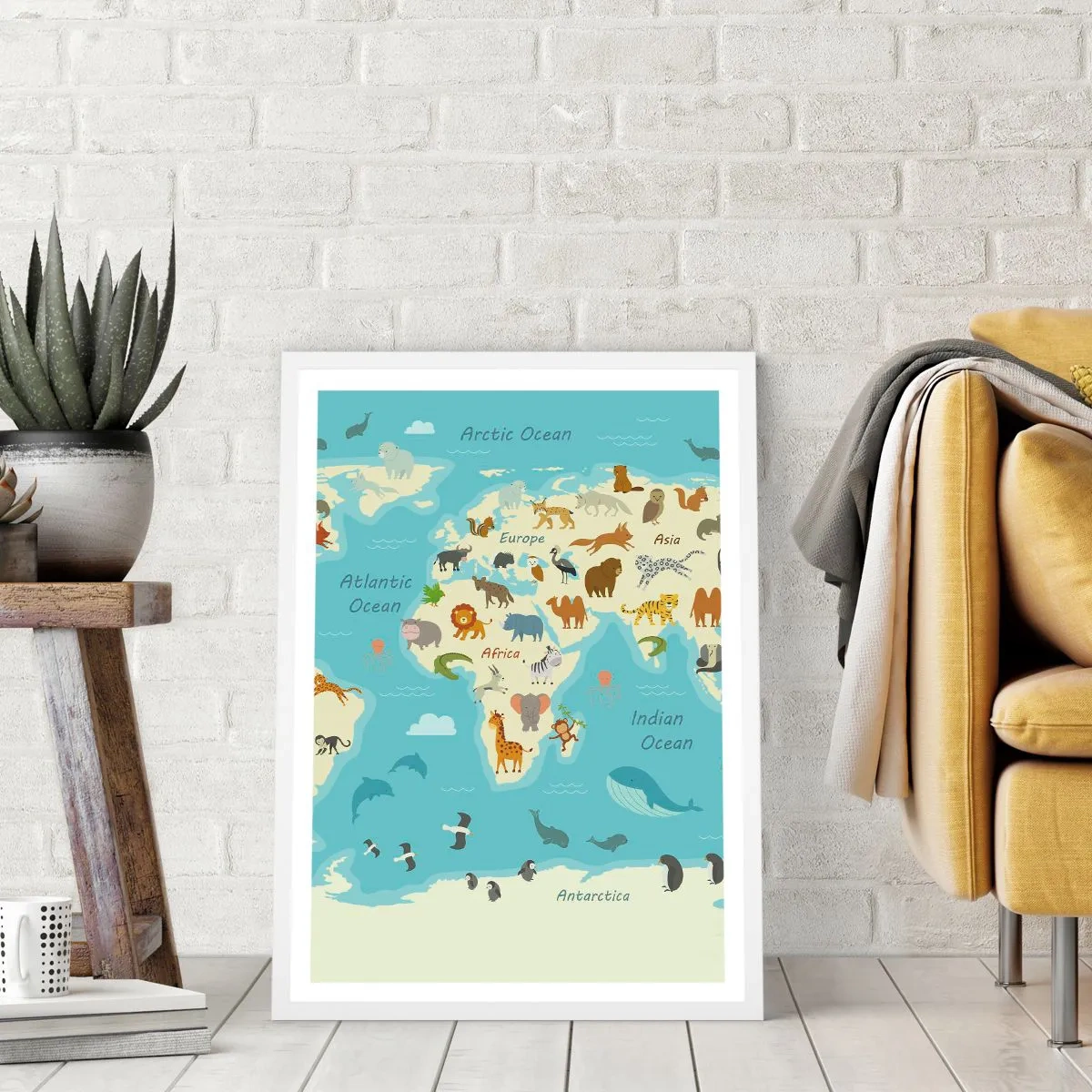 Poster in einem weißen Rahmen - Gute Nachbarn - 40x50 cm