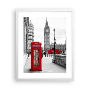 Poster in einem weißen Rahmen - London, ohne Zweifel - 40x50 cm