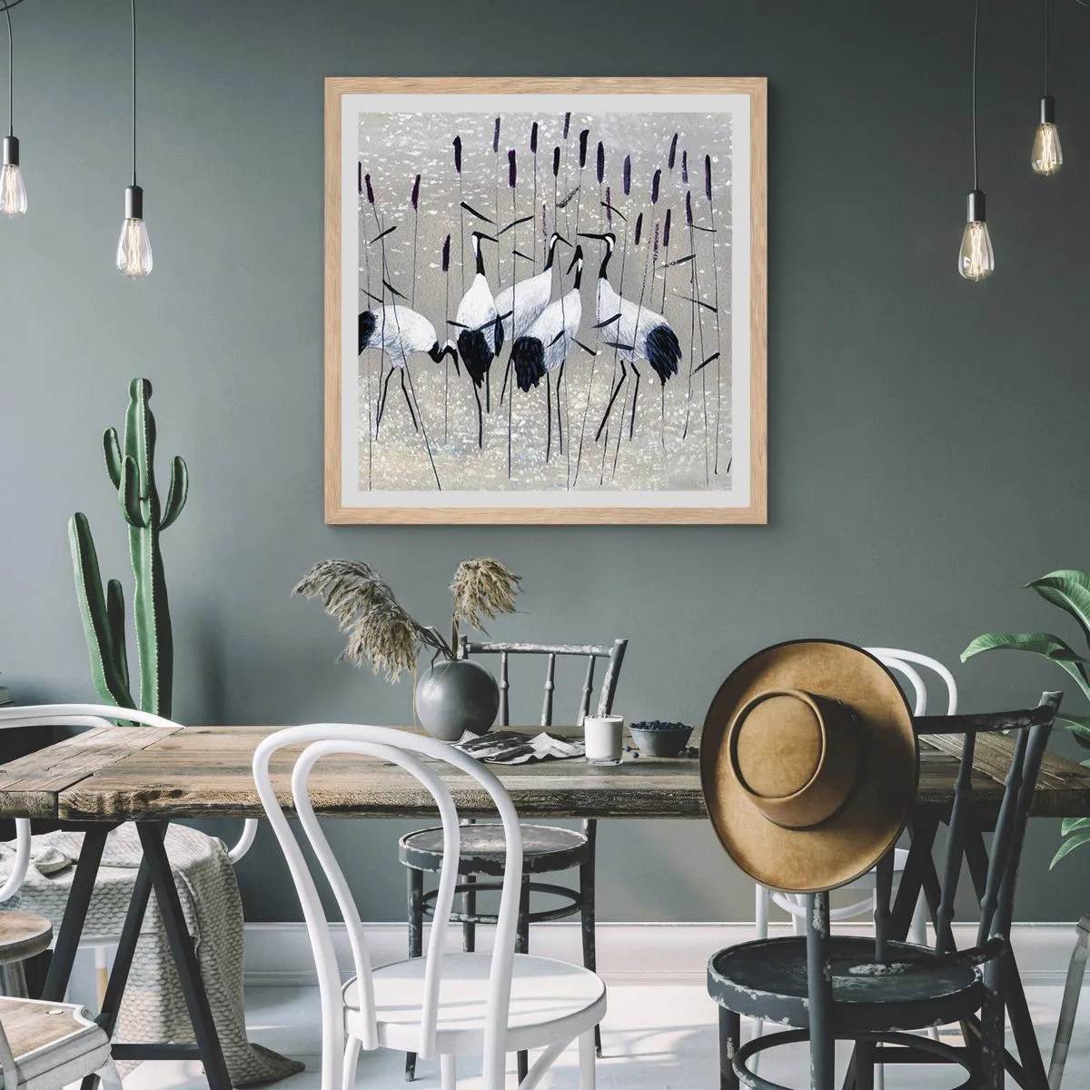 Poster in einem Rahmen aus heller Eiche - Unter ihren eigenen - 60x60 cm