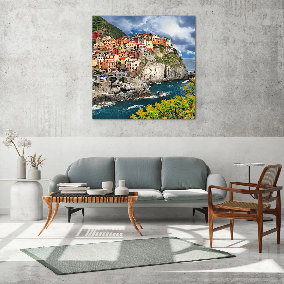 Glasbild - Bild auf glas - Eine Gruppe umarmt die Felsen - 40x40 cm