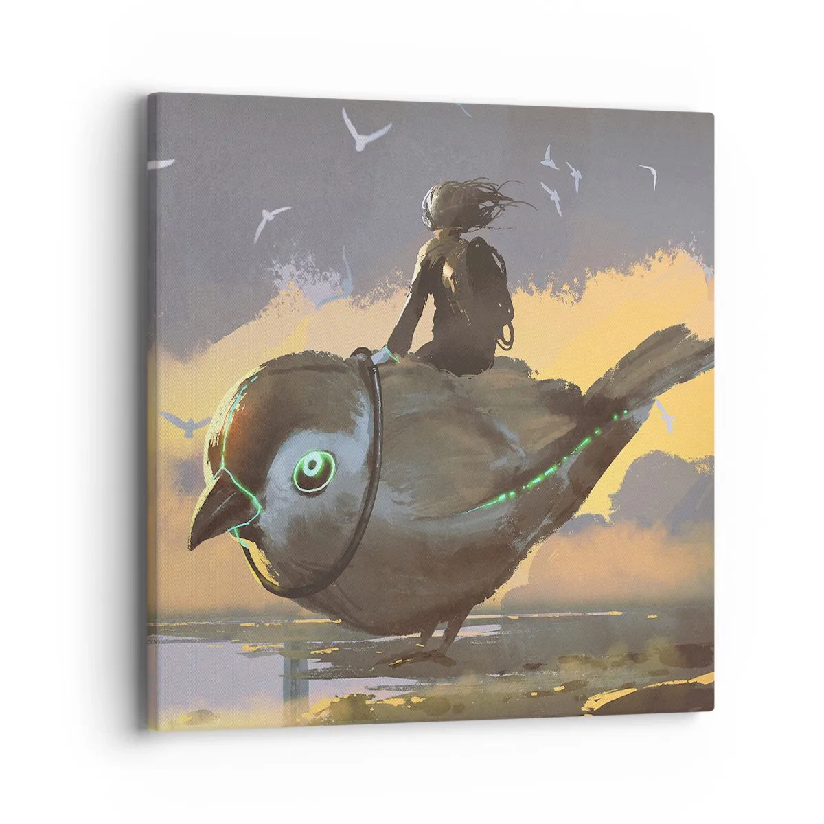 Bild auf Leinwand - Leinwandbild - Ein Stopp auf einer fantastischen Reise - 40x40 cm