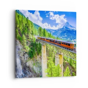 Bild auf Leinwand - Leinwandbild - Jetzt sind Alpen dran - 30x30 cm