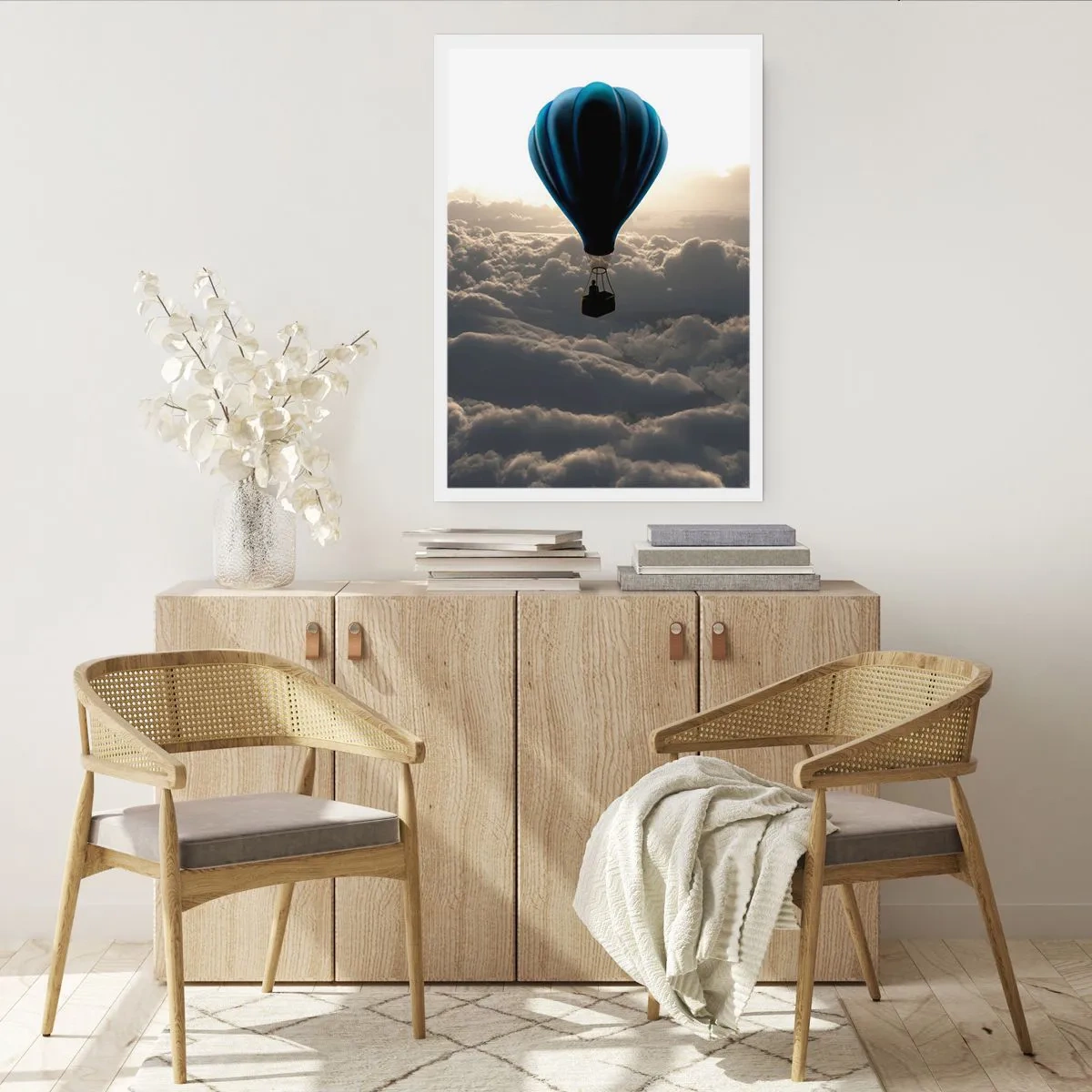 Poster - Ein Wanderer über den Wolken - 70x100 cm