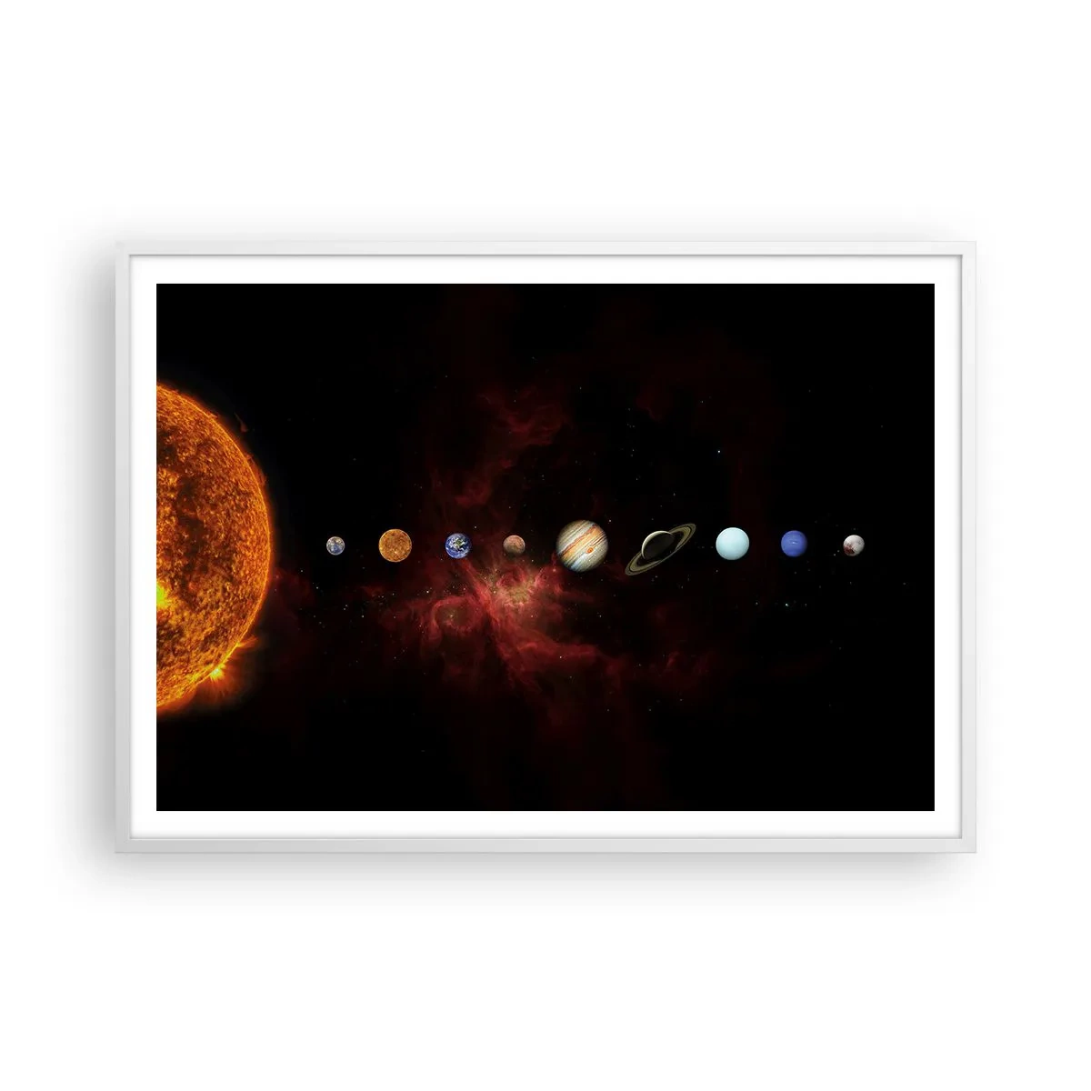 Poster in einem weißen Rahmen - Unsere Nachbarschaft - 100x70 cm