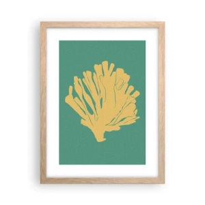 Poster in einem Rahmen aus heller Eiche - Unterwasserwaldbusch - 30x40 cm