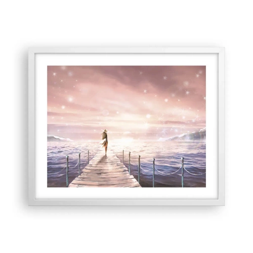Poster in einem weißen Rahmen - Im Licht eines Traums - 50x40 cm