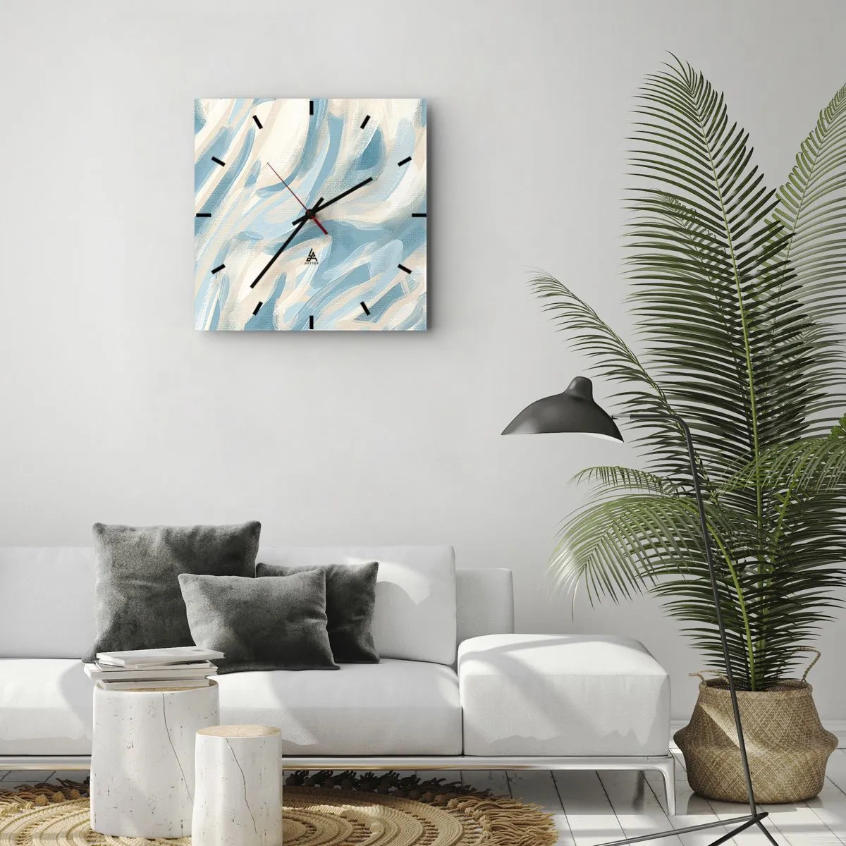 Wanduhr - Glasuhr - Frühlingsbrisen - 30x30 cm