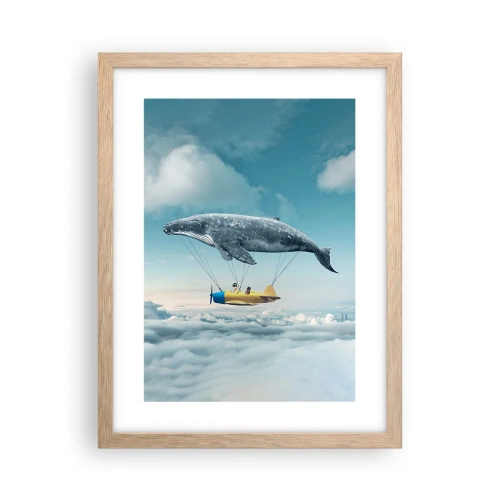 Poster in einem Rahmen aus heller Eiche - Warum nicht? - 30x40 cm