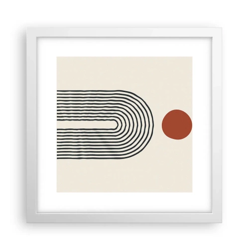 Poster in einem weißen Rahmen - Magnetismus von Formen und Farben - 30x30 cm