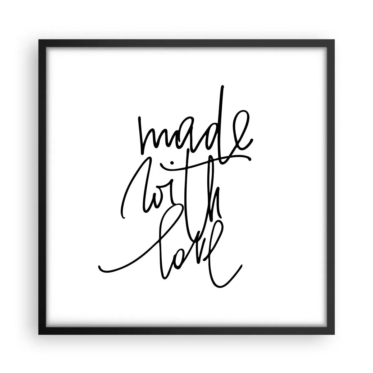 Poster in einem schwarzem Rahmen - Die beste Marke - 50x50 cm