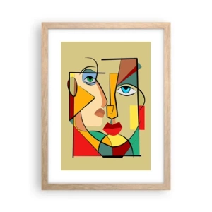 Poster in einem Rahmen aus heller Eiche - Passendes Paar - 30x40 cm