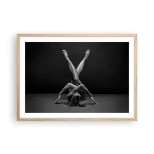 Poster in einem Rahmen aus heller Eiche - Die Geometrie der Nacktheit - 70x50 cm