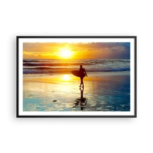 Poster in einem schwarzem Rahmen - Die Rückkehr des Kriegers - 91x61 cm