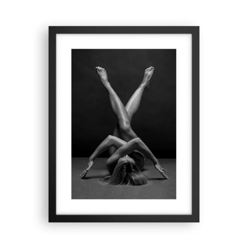 Poster in einem schwarzem Rahmen - Die Geometrie der Nacktheit - 30x40 cm