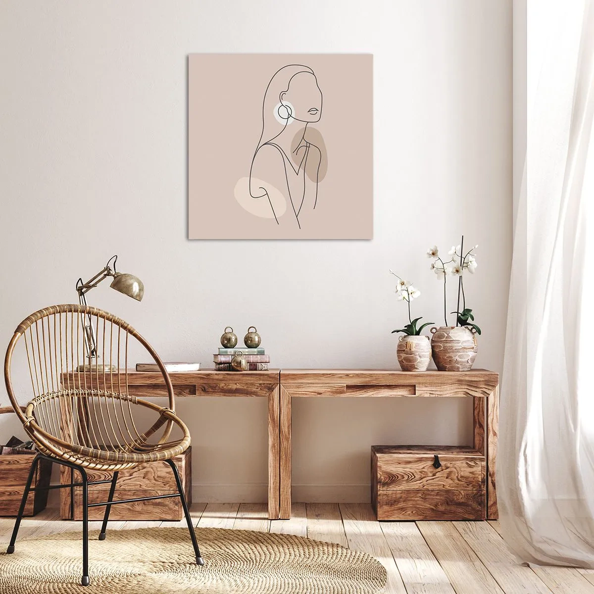 Bild auf Leinwand - Leinwandbild - Mädchenhafte Ikone - 30x30 cm