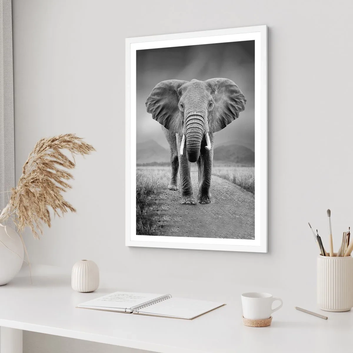 Poster in einem weißen Rahmen - Der Gastgeber heißt willkommen - 40x50 cm