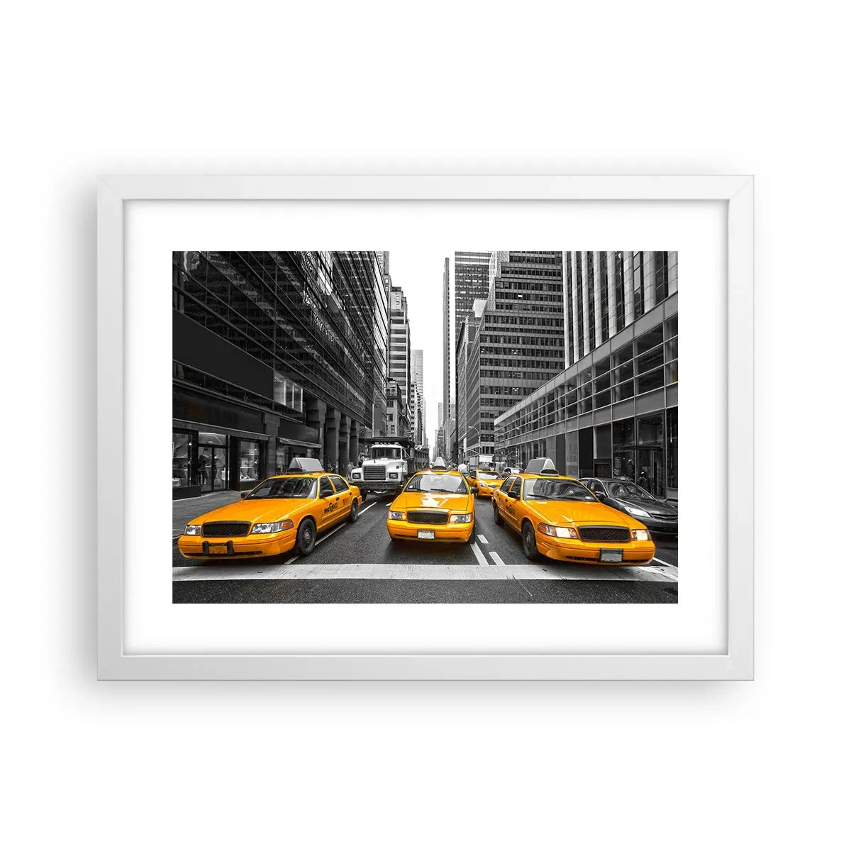 Poster in einem weißen Rahmen - Wir färben die Stadt - 40x30 cm