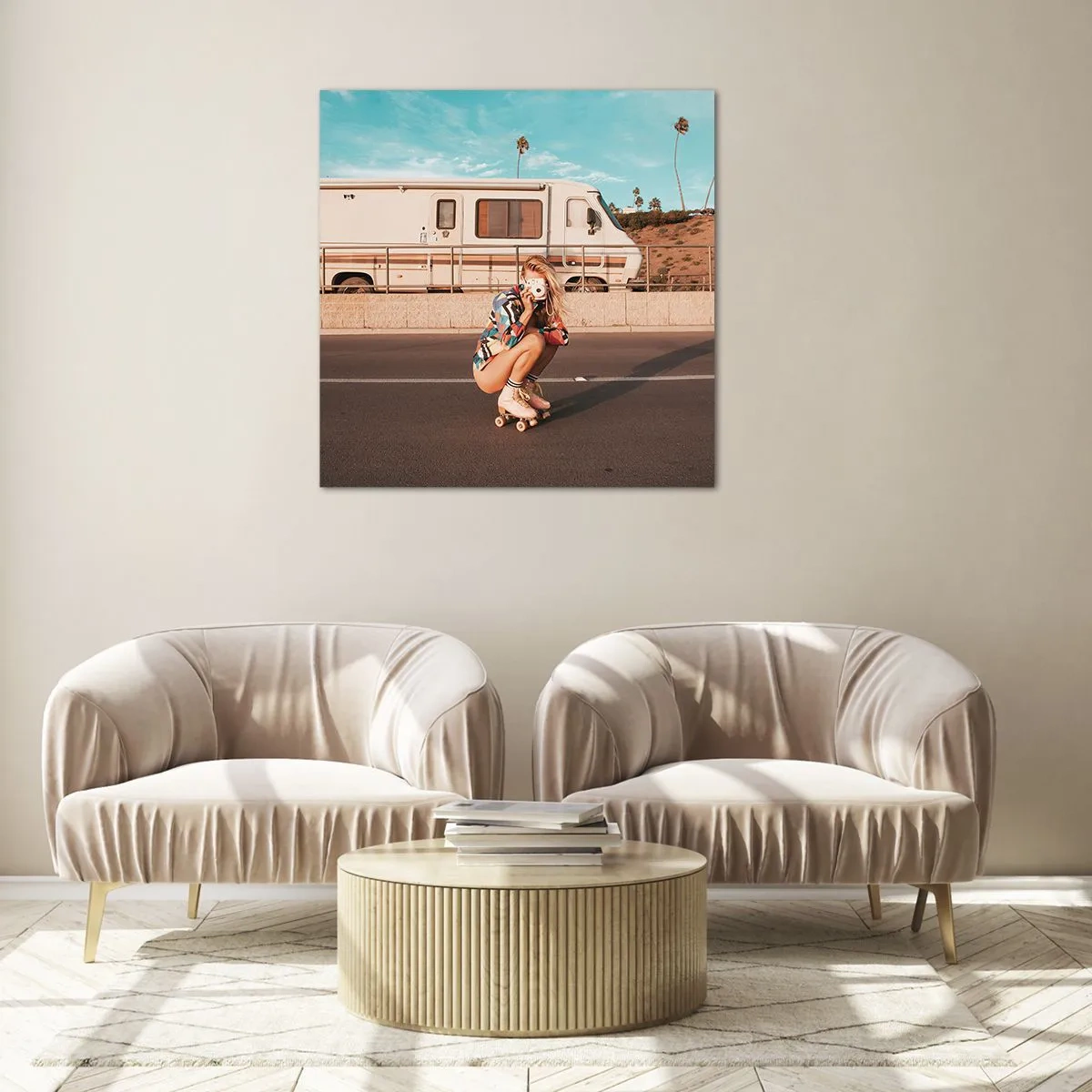 Glasbild - Bild auf glas - Lächel bitte! - 50x50 cm