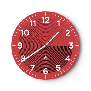 Wanduhr - Glasuhr - Kreisbewegung - 30x30 cm