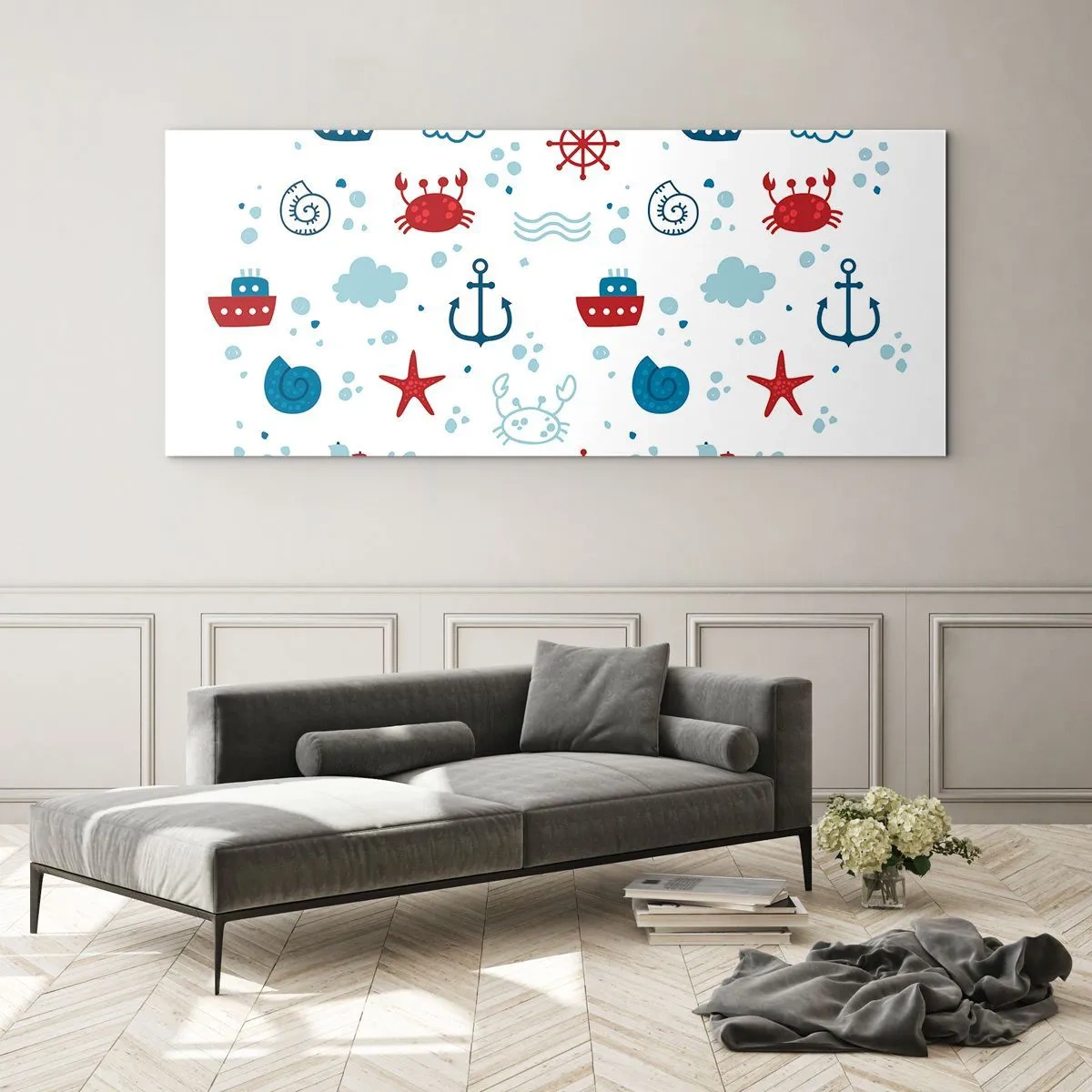 Glasbild - Bild auf glas - Märchen vom Meer - 90x30 cm