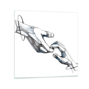 Glasbild - Bild auf glas - Eine gute Geste - 40x40 cm