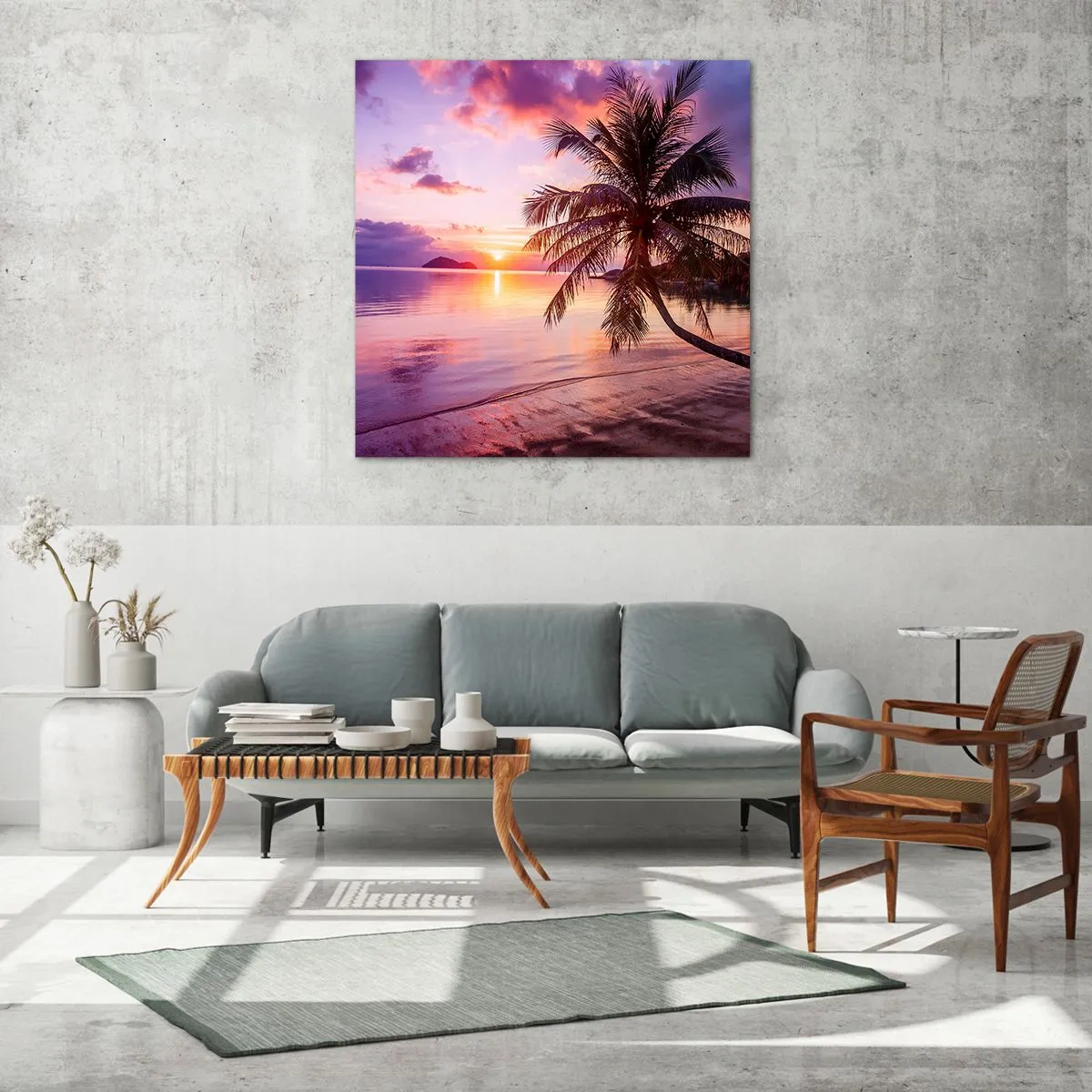 Glasbild - Bild auf glas - Behaglichkeit bis zum Horizont - 60x60 cm