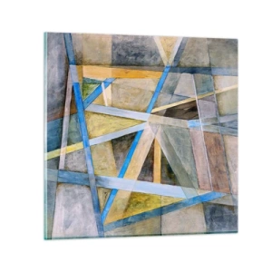 Glasbild - Bild auf glas - Gerade oder diagonal? - 60x60 cm