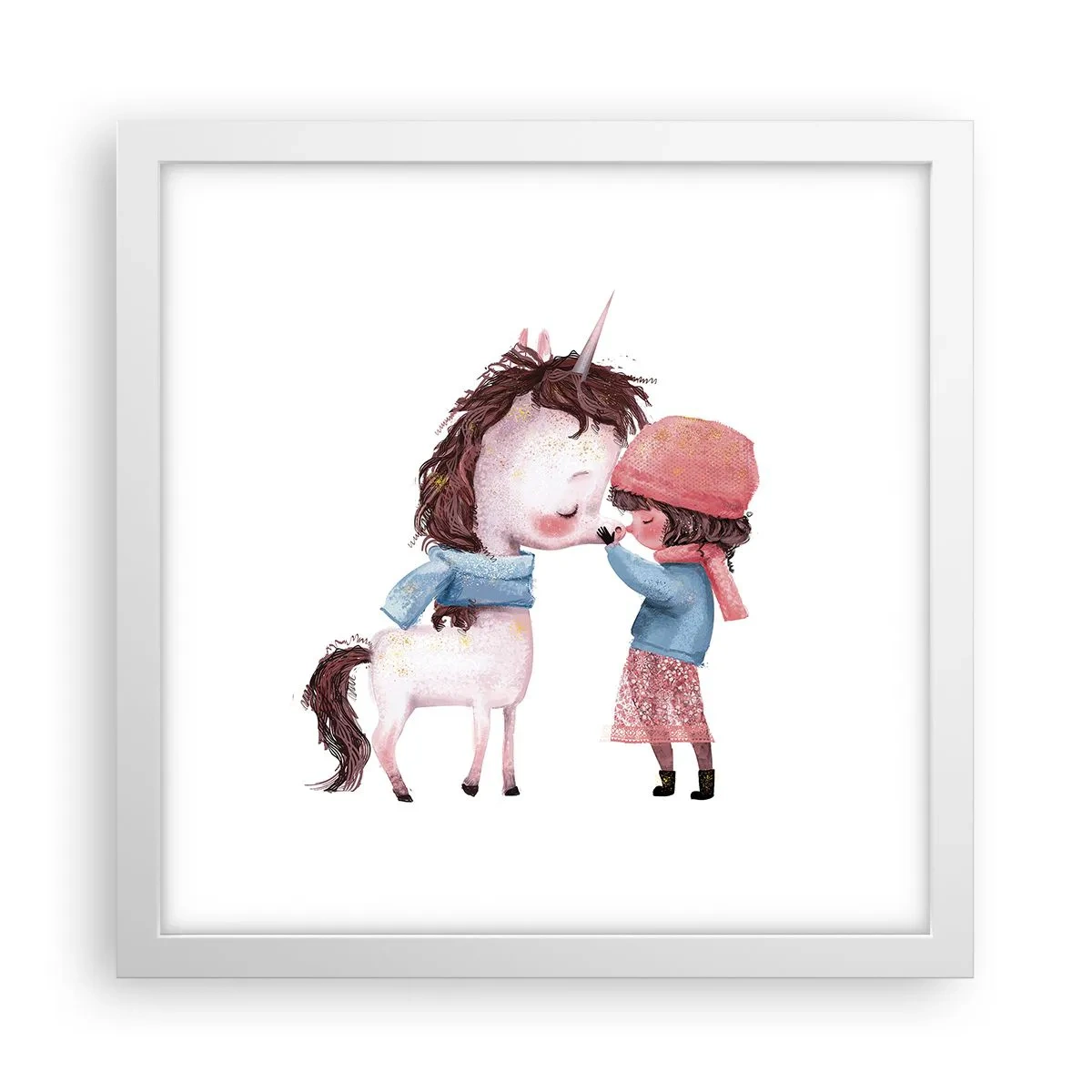 Poster in einem weißen Rahmen - Ein Wintermärchen - 30x30 cm