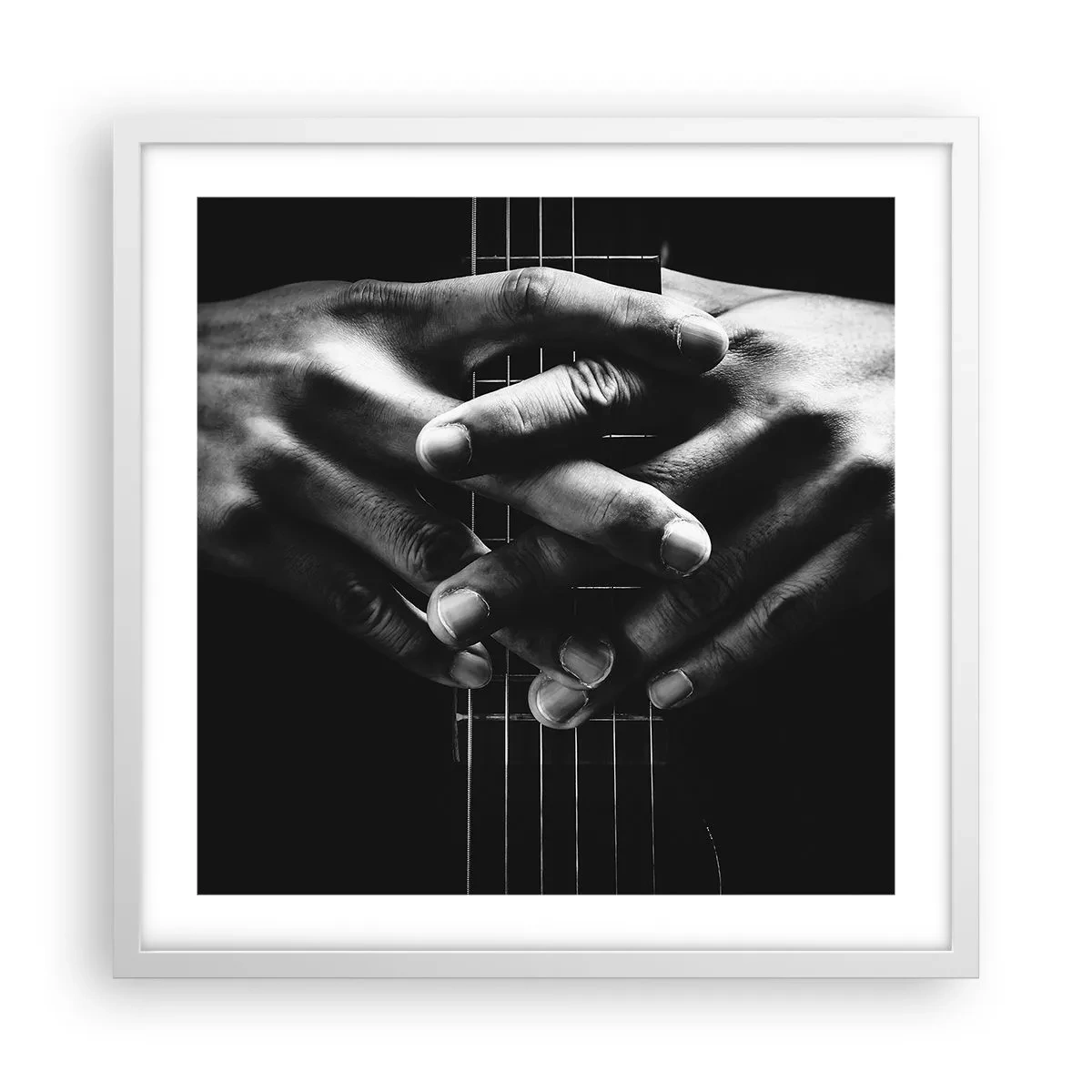 Poster in einem weißen Rahmen - Gebet des Künstlers - 50x50 cm