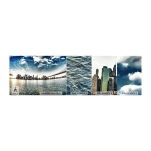 Fototapeten Muster Selbstklebend Deluxe Sticker - Glasinsel - Stadt, New York, Die Architektur - 100x30 cm