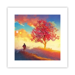 Poster - Pilger am Ziel - 30x30 cm