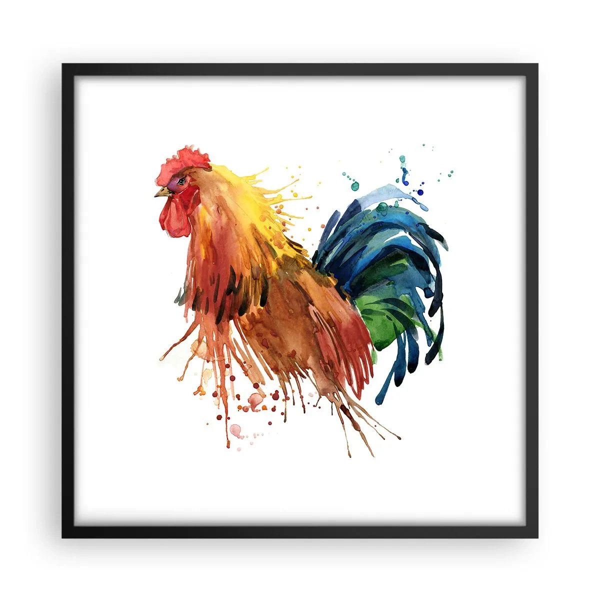 Poster in einem schwarzem Rahmen - Königliches Gewand, königlicher Stolz - 50x50 cm