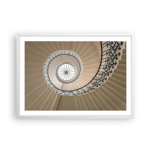 Poster in einem weißen Rahmen - Im Inneren der Muschel - 70x50 cm