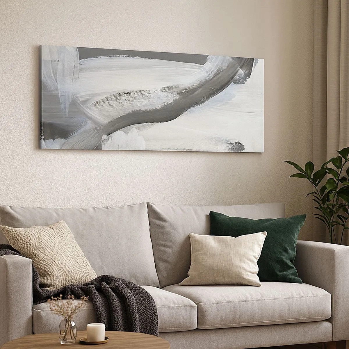 Bild auf Leinwand - Leinwandbild - Entscheidender Schritt - 100x40 cm