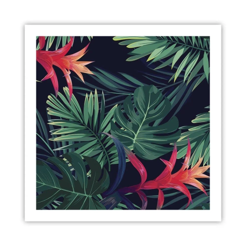 Poster - Im Grünen in Flammen gehen - 60x60 cm