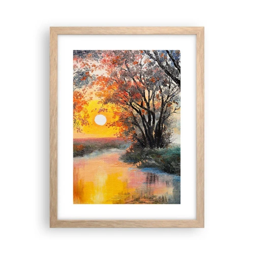 Poster in einem Rahmen aus heller Eiche - Herbststimmung - 30x40 cm