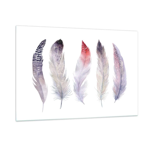 Glasbild - Bild auf glas - Zart wie bunter Nebel - 120x80cm - Zart wie mehrfarbiger Nebel - Moderne Wanddekoration für Wohnzimmer und Schlafzimmer ARTTOR