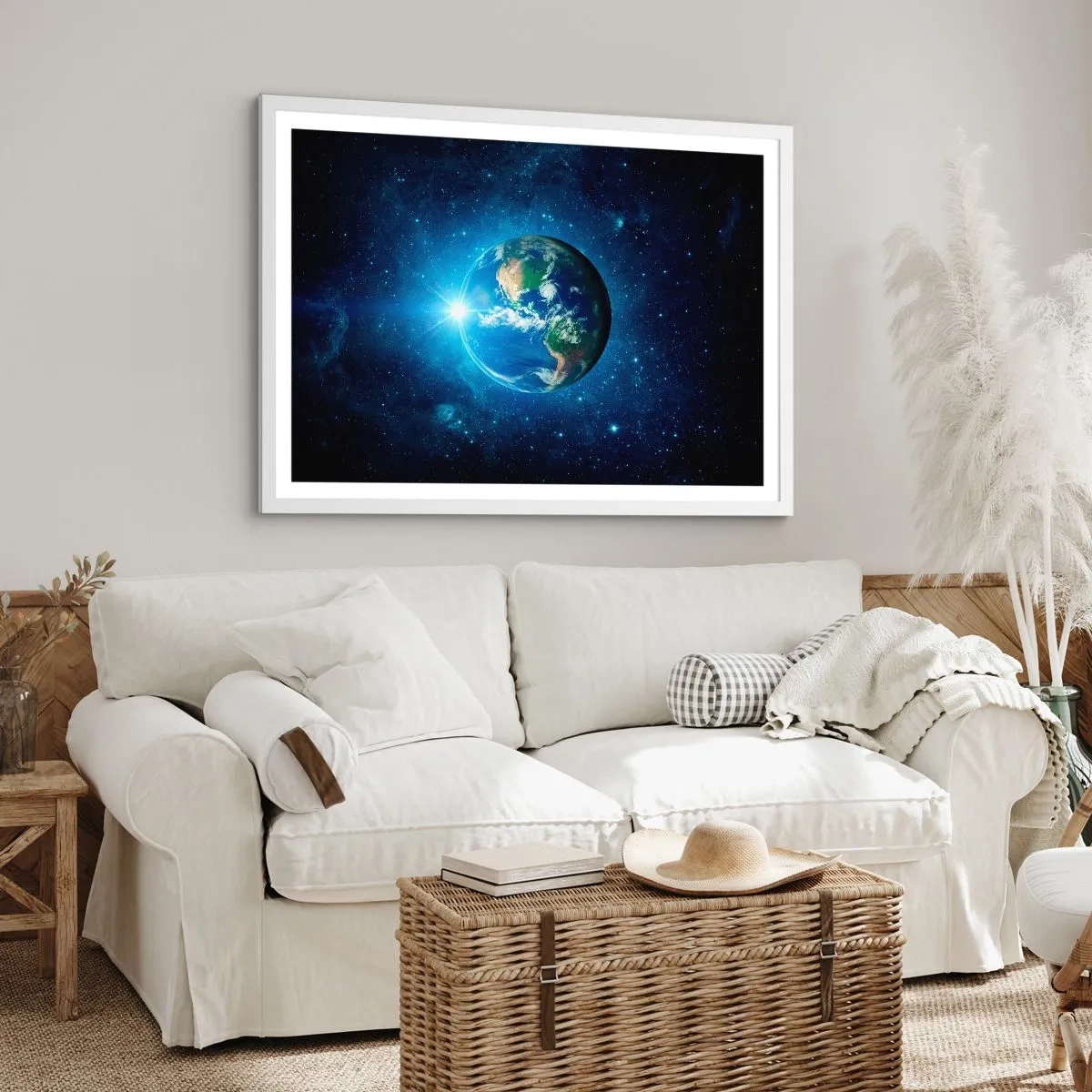 Poster in einem weißen Rahmen - Wir sind im Himmel - 100x70 cm