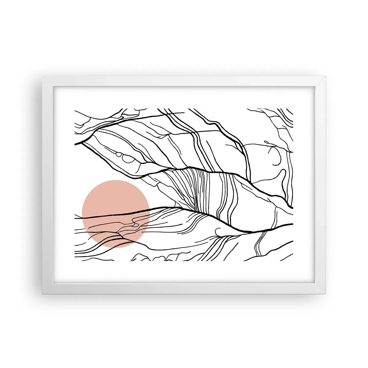 Poster in einem weißen Rahmen - In einem Netz aus Zweigen - 40x30 cm