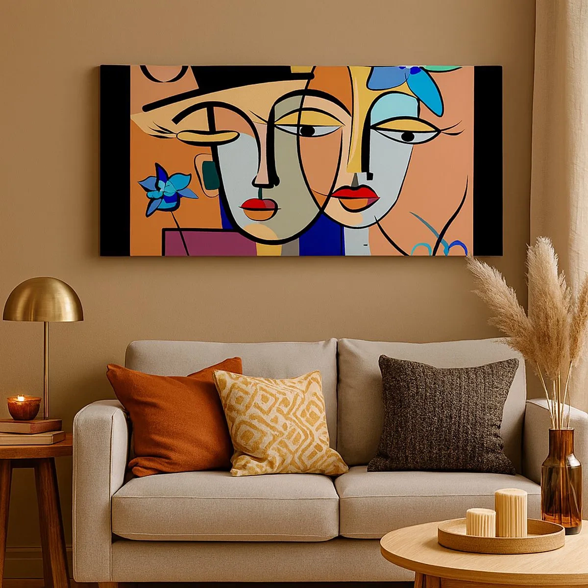 Bild auf Leinwand - Leinwandbild - Picassos randez vous - 100x40 cm