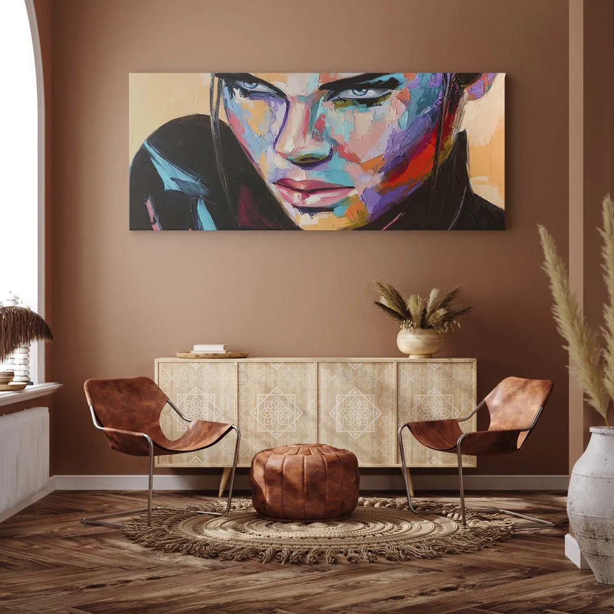 Bild auf Leinwand - Leinwandbild - Wild im Herzen - 90x30 cm