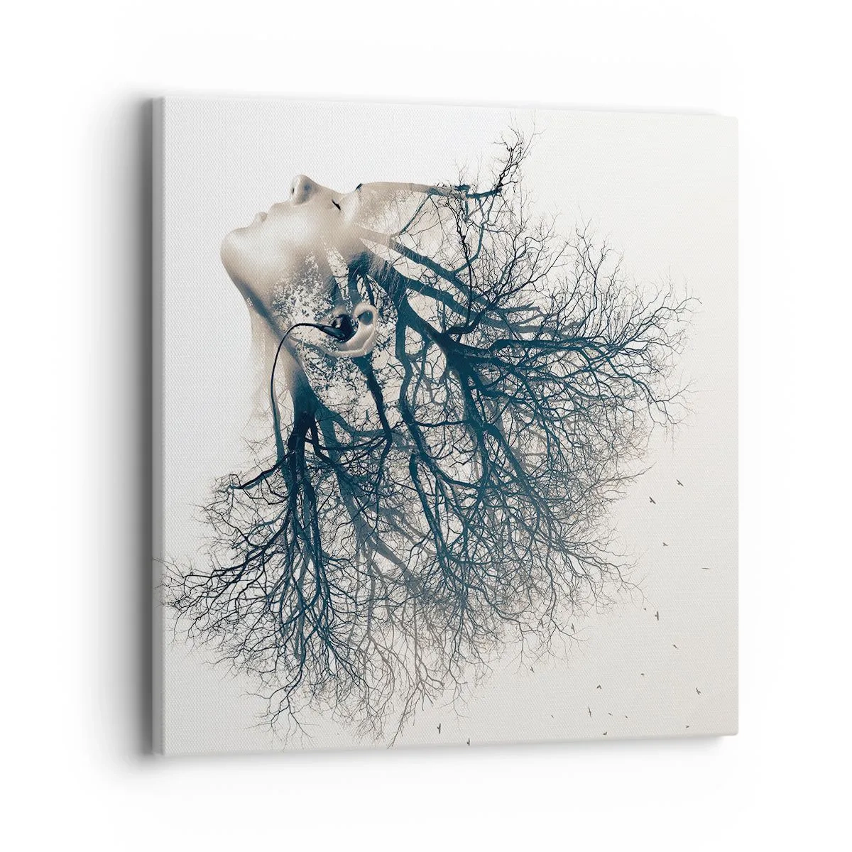 Bild auf Leinwand - Leinwandbild - Dem Rauschen der Bäume lauschen - 40x40 cm