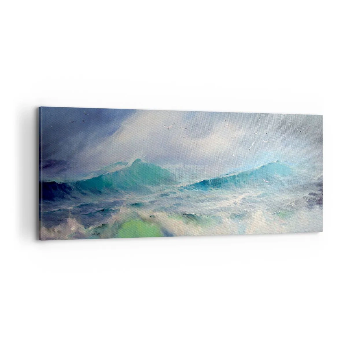 Bild auf Leinwand - Leinwandbild - Der wind heulte mit Triumph - 100x40 cm