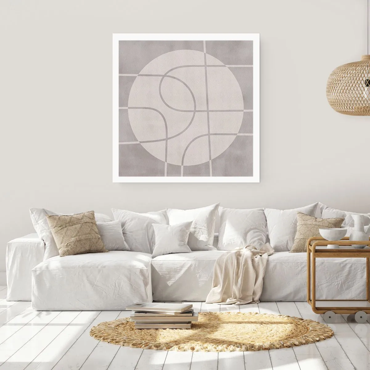 Poster - Kreisförmig und geradeaus - 60x60 cm