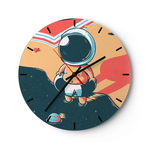 Wanduhr - Glasuhr - Aus einer anderen Perspektive - 40x40 cm